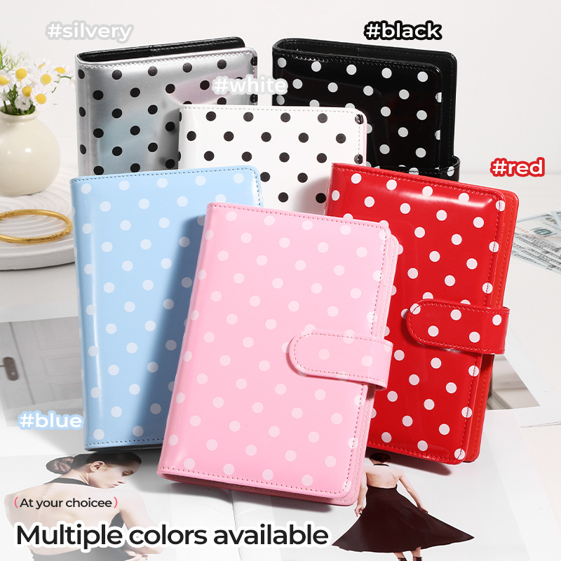Notebook Dotted A5 - A5 Colorful Retro Red Sliver Black