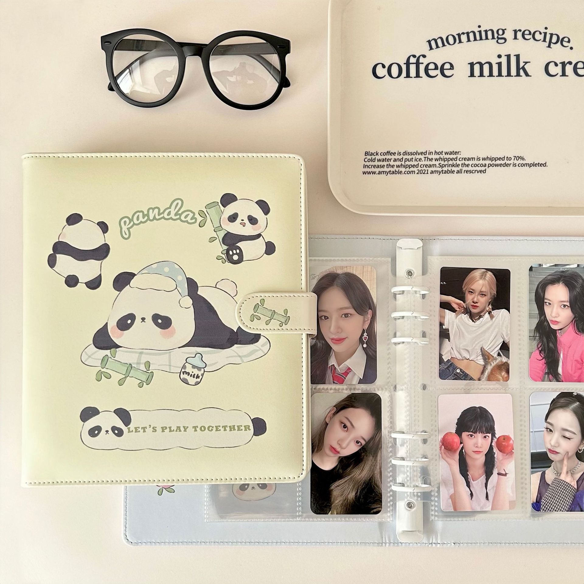 Notebook Dotted A5 - A5 Cute Bamboo Cover Pu Leather