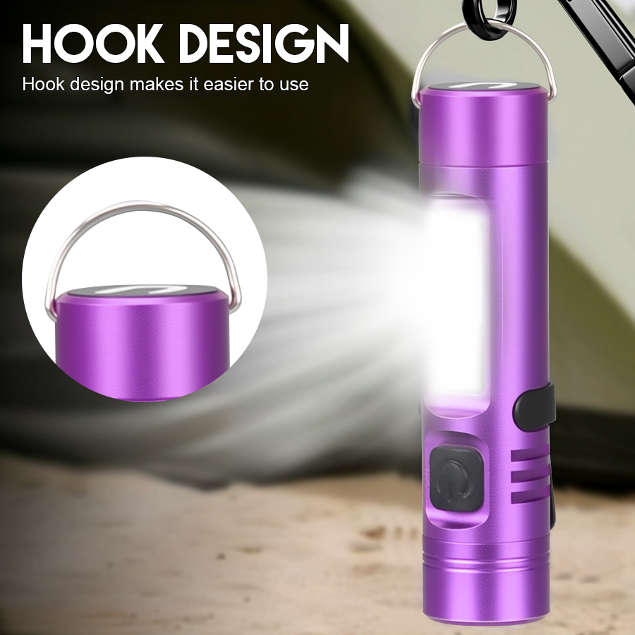 Stationery Supply - Mini LED COB Keychain Flashlight USB