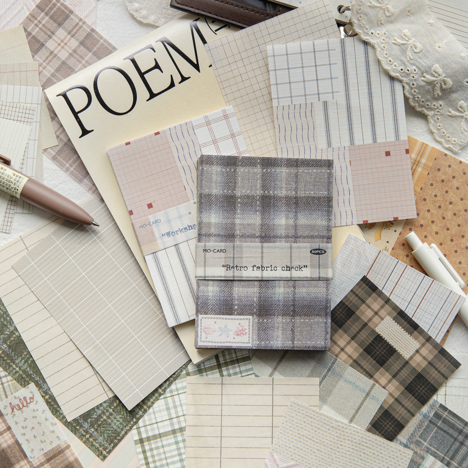 Journal GO 50pcs Kawaii Plaid  - Office Stationery Supply List recensione e prezzo