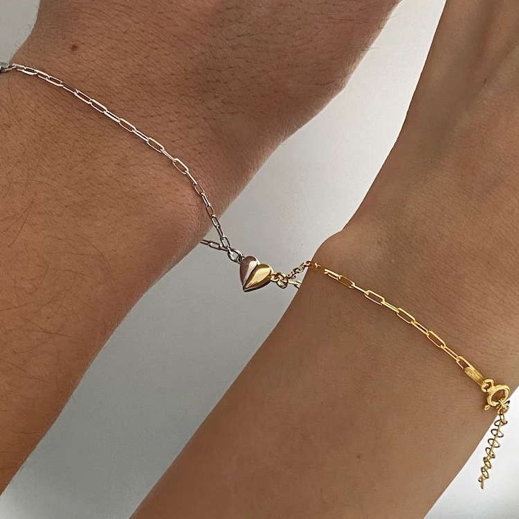 Magnetic Heart Couple Bracelet - Paperclip Magnetic Set recensione e prezzo