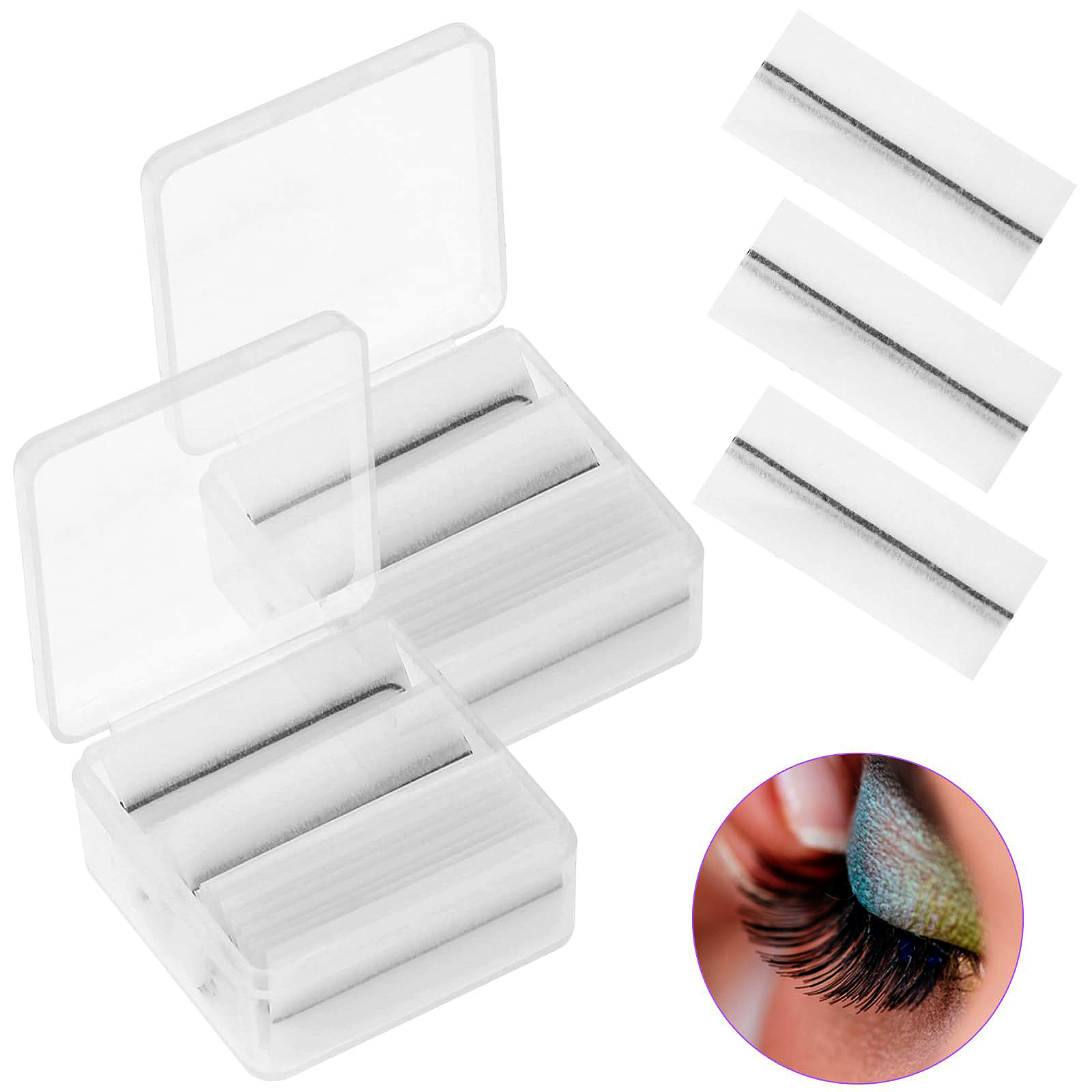 80PCS Eyelash Adhesive Strips, - Glue Stick Pack recensione e prezzo