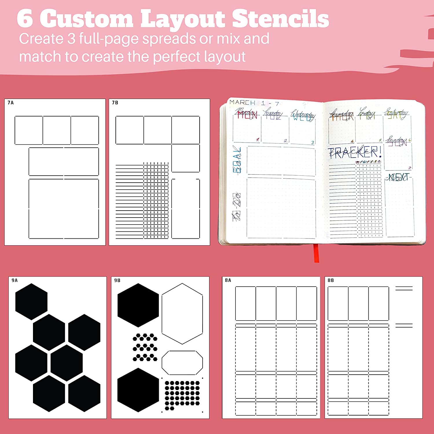 6Pack Reusable Plastic Weekly  - Notebook Dotted A5 recensione e prezzo