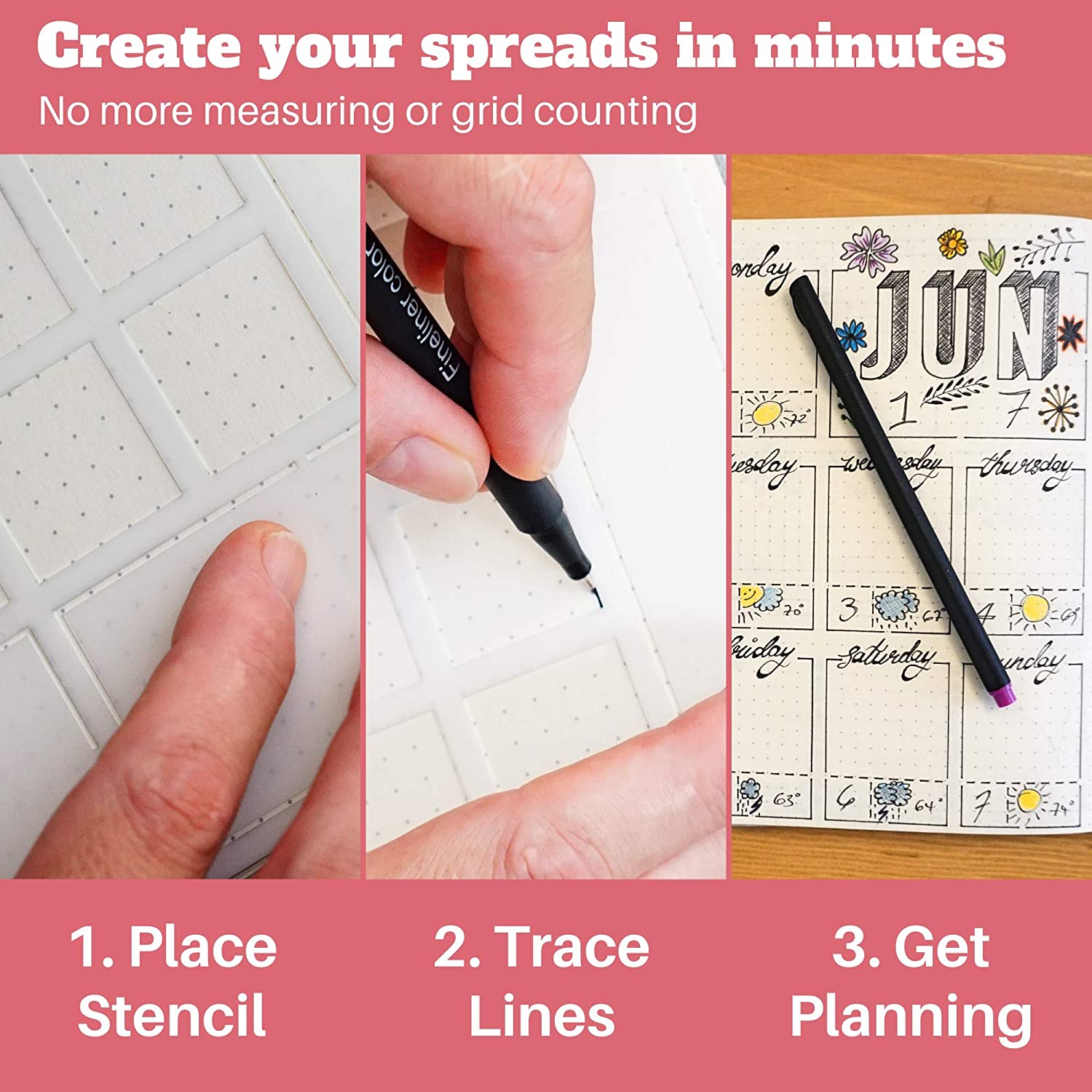 6Pack Reusable Plastic Weekly  - Notebook Dotted A5 recensione e prezzo
