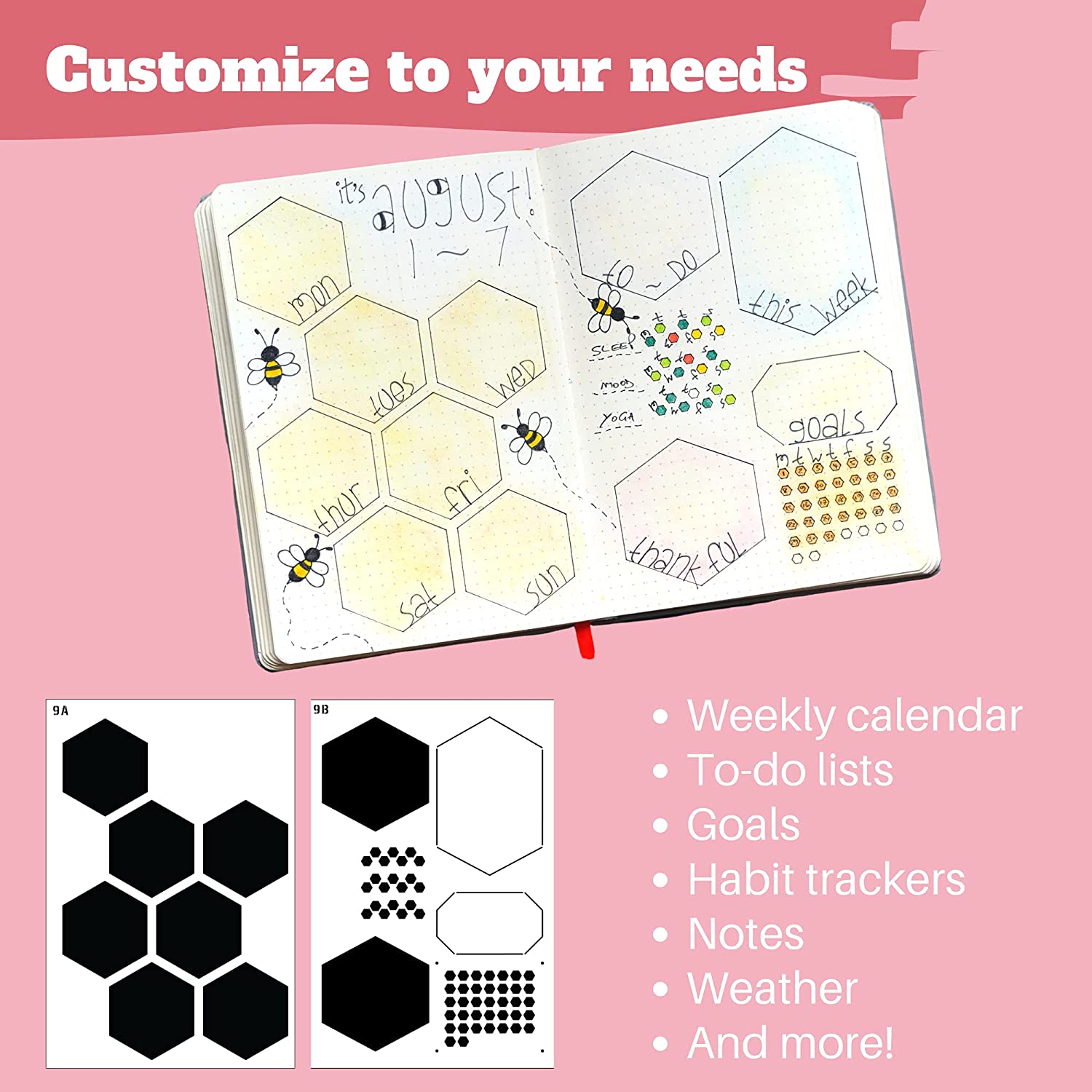 6Pack Reusable Plastic Weekly  - Notebook Dotted A5 recensione e prezzo