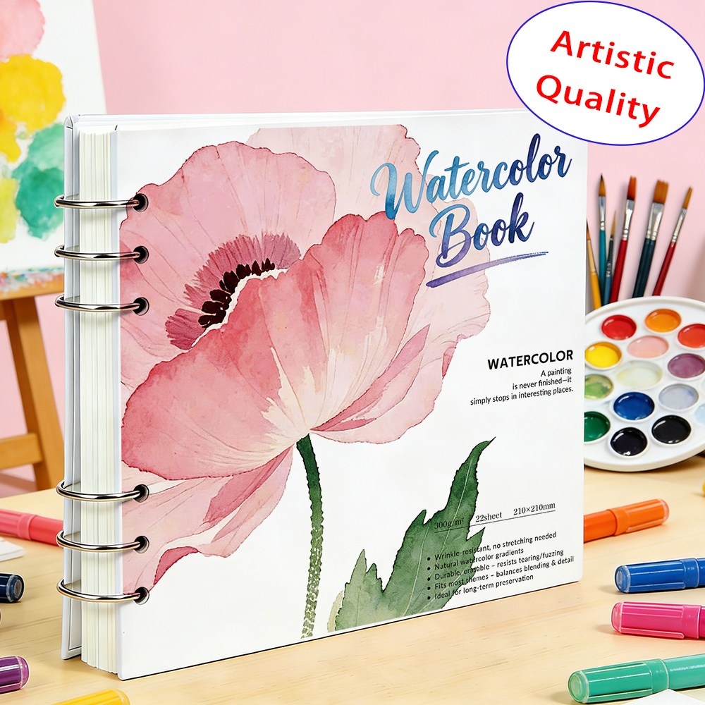 Watercolor Book 210x210mm 300G - Art Sketchbook Ring recensione e prezzo
