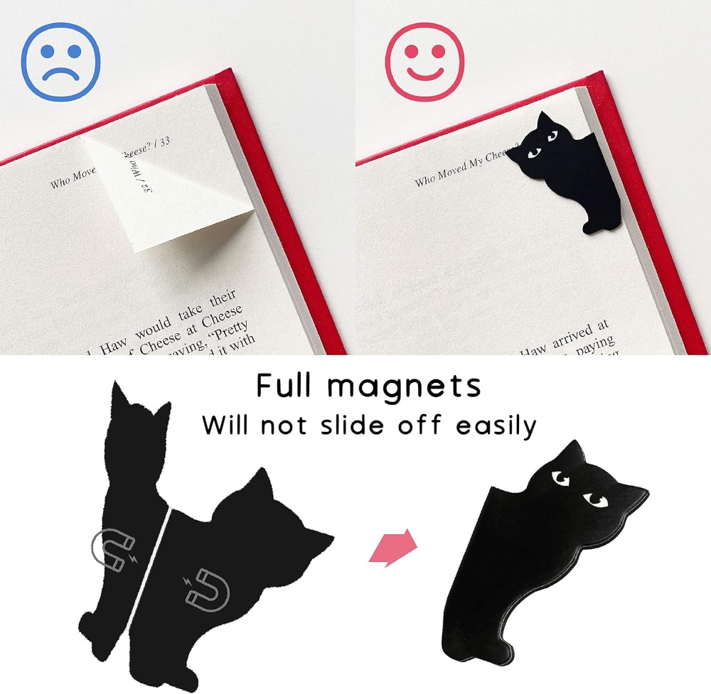 6 Cute Cat Magnetic Bookmarks  - Paperclip Magnetic Set recensione e prezzo