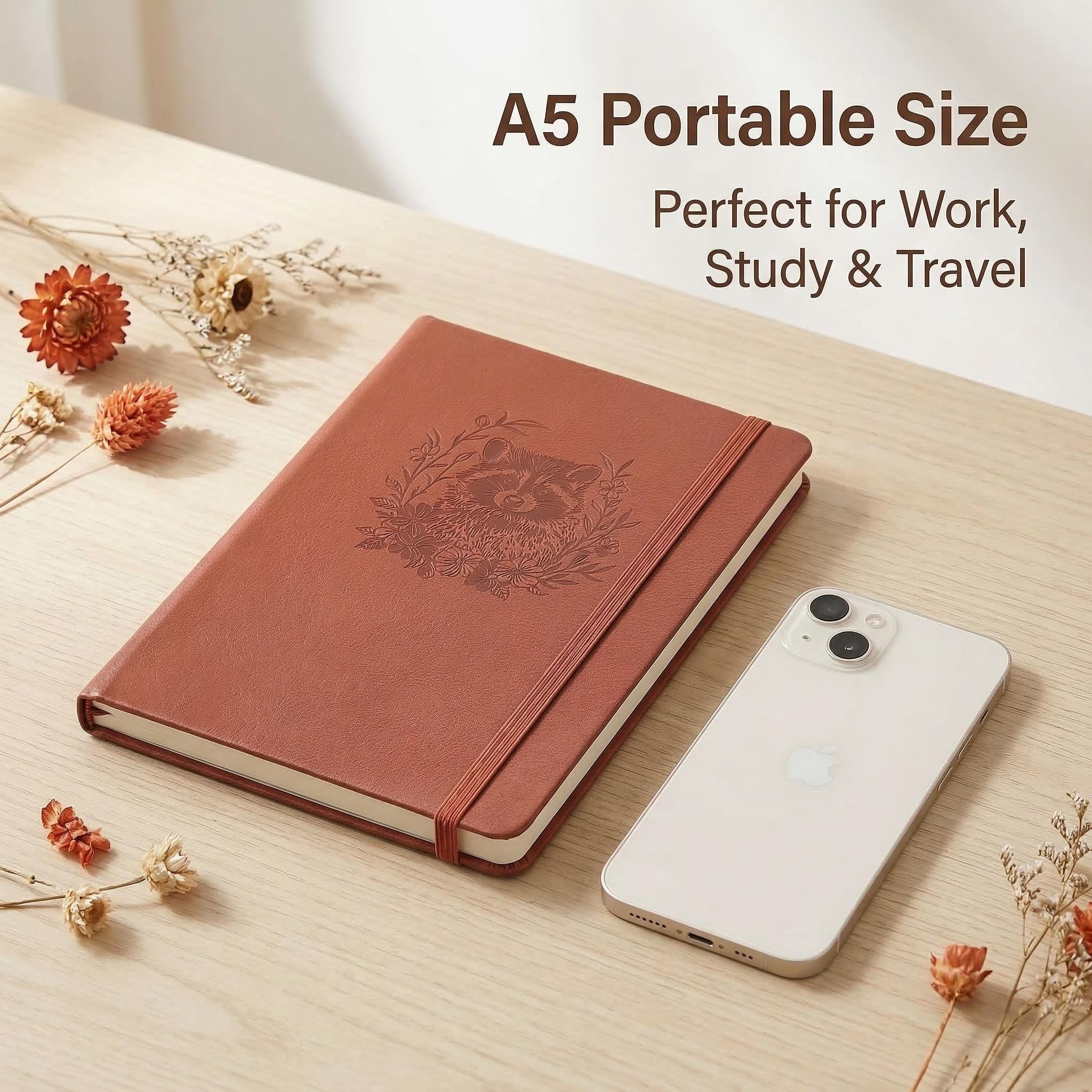 A5 Embossed Raccoon Dot Grid J - Notebook Dotted A5 recensione e prezzo