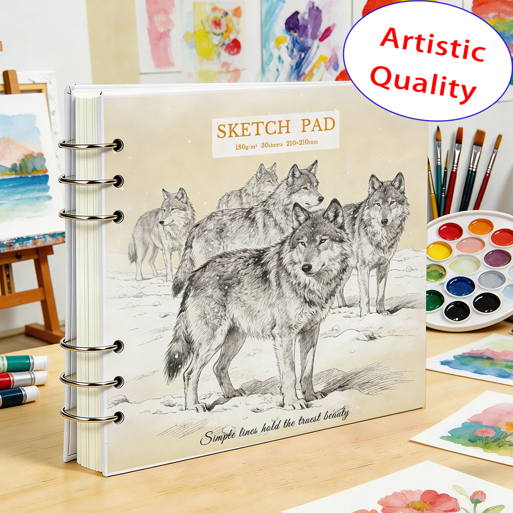 30 Sheets 210x210mm 180GSM Ske - Art Sketchbook Ring recensione e prezzo