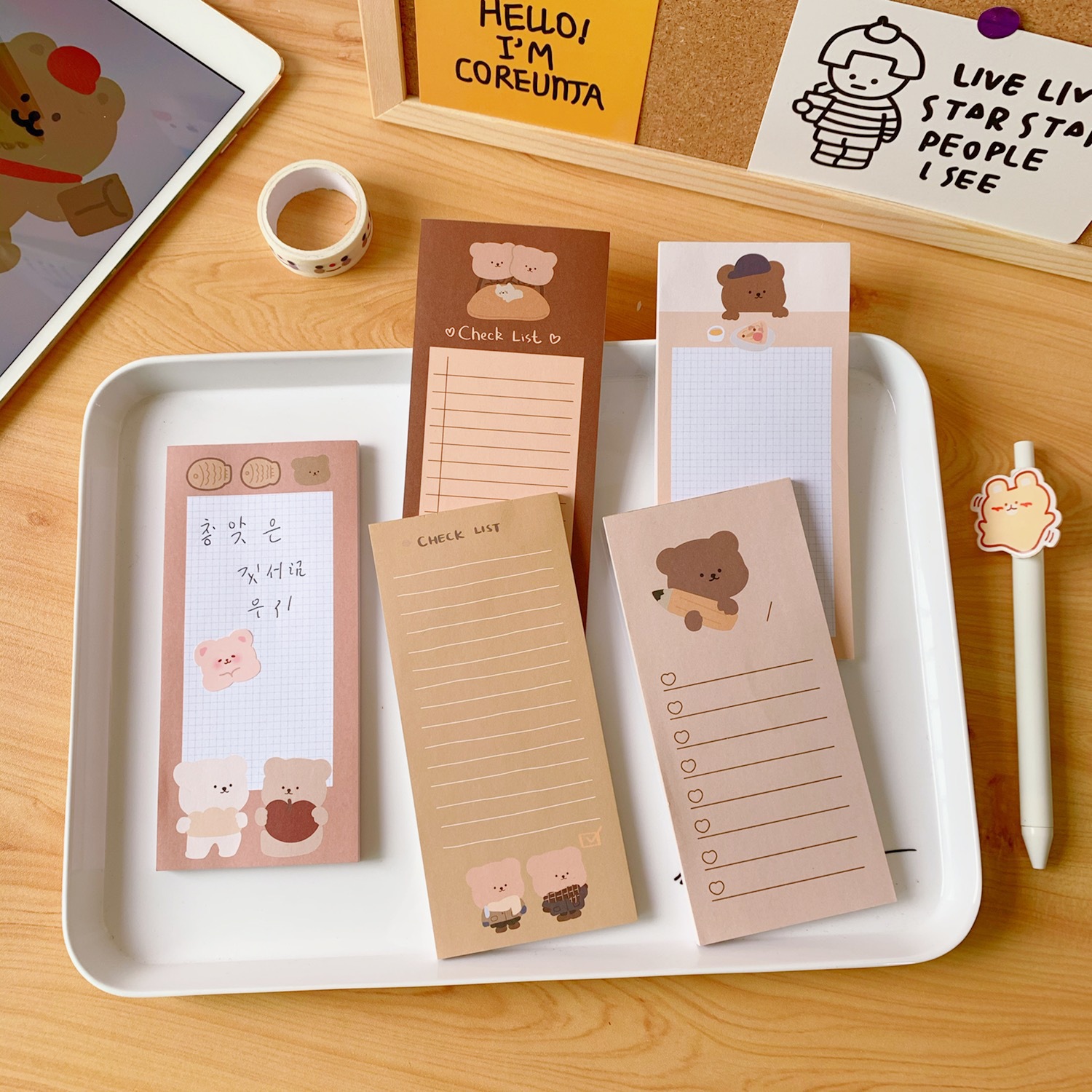 Kawaii Cute Korean Cookie Bear - Office Stationery Supply List recensione e prezzo